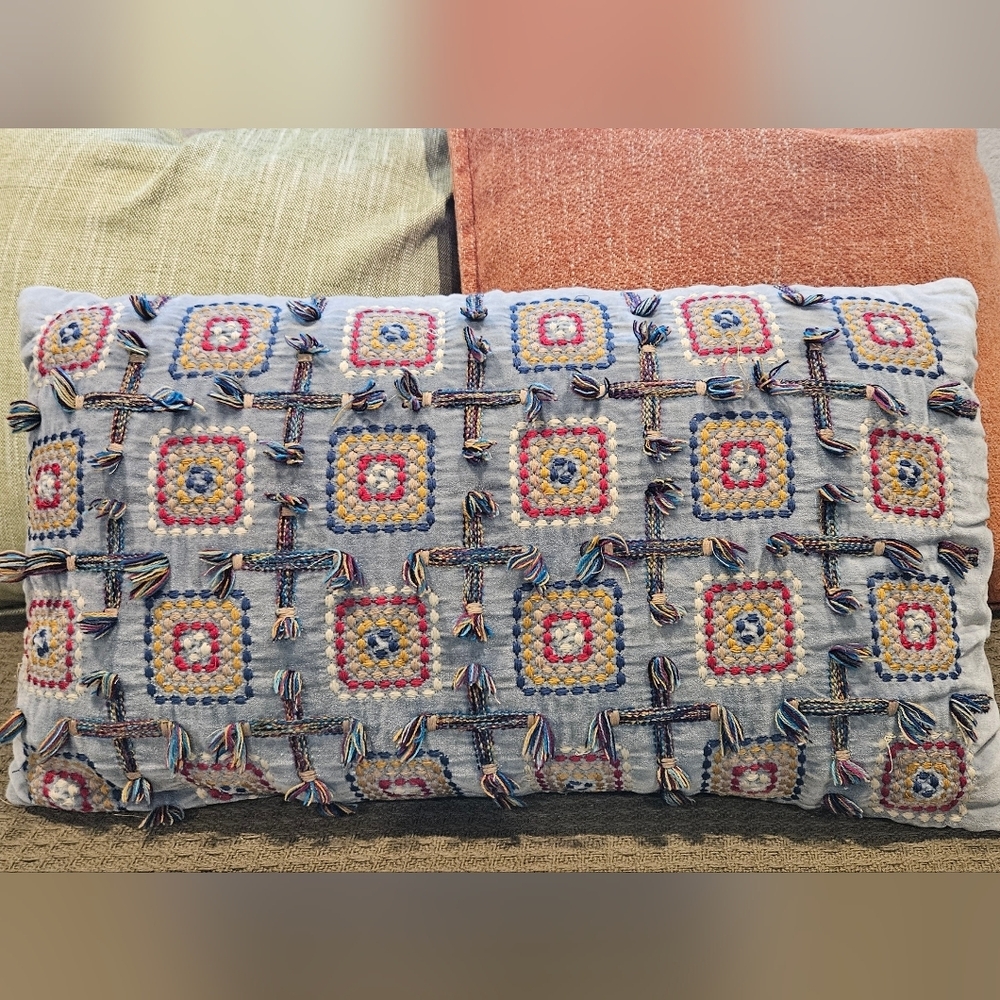 Blue Velvet Throw Pillow